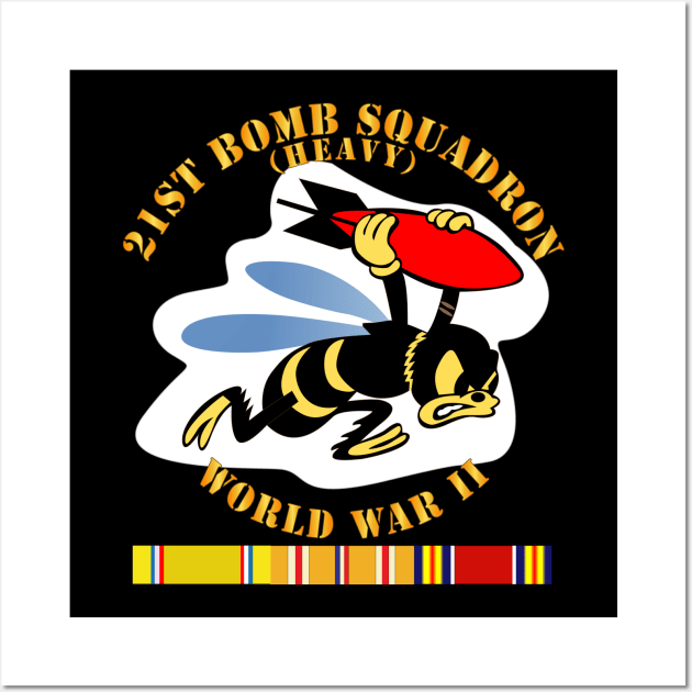 21st Bomb Squadron - WWII w PAC SVC Wall Art by twix123844